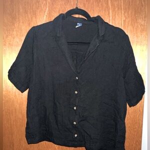 Old Navy black button down